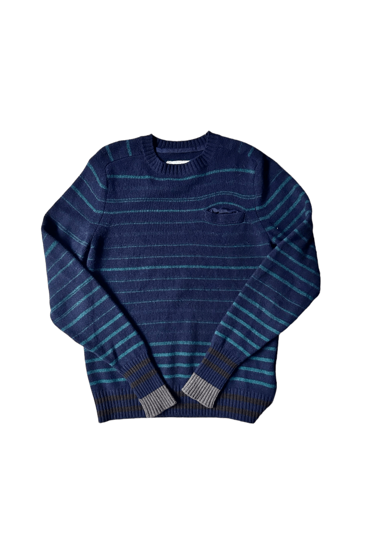 Sacai KNIT SHIRT COMBI PULLOVER ネイビー - Tシャツ