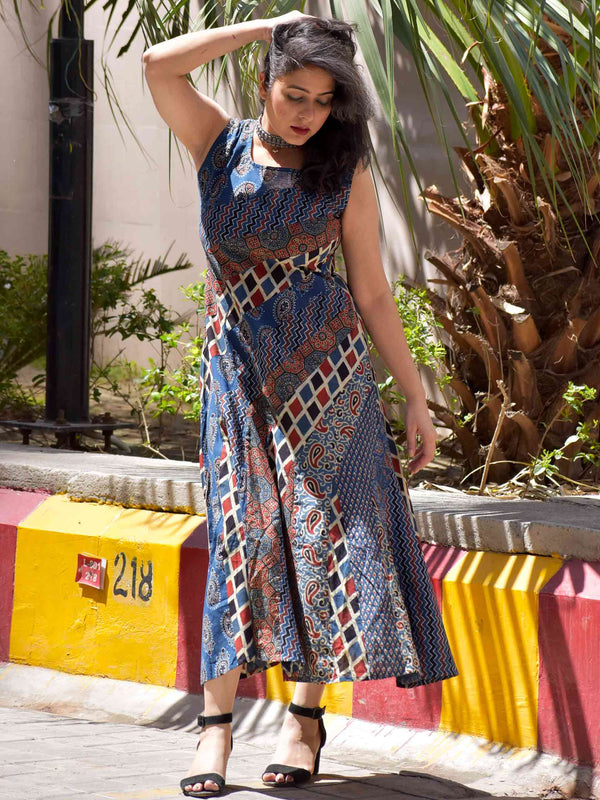 Mitwa - Ajrakh Modal Silk Dress
