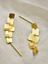 Ladder - gold plated earing