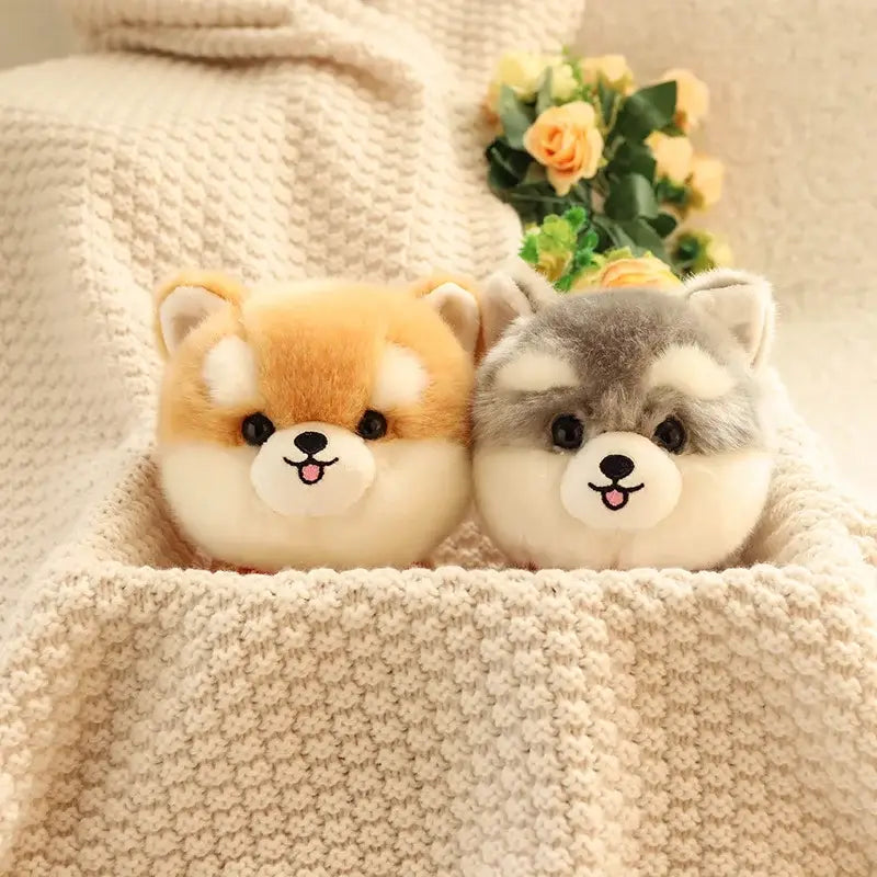 Adorable Furry Corgi Dog Plush Kawaii