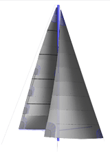 Tri-radial cut construction