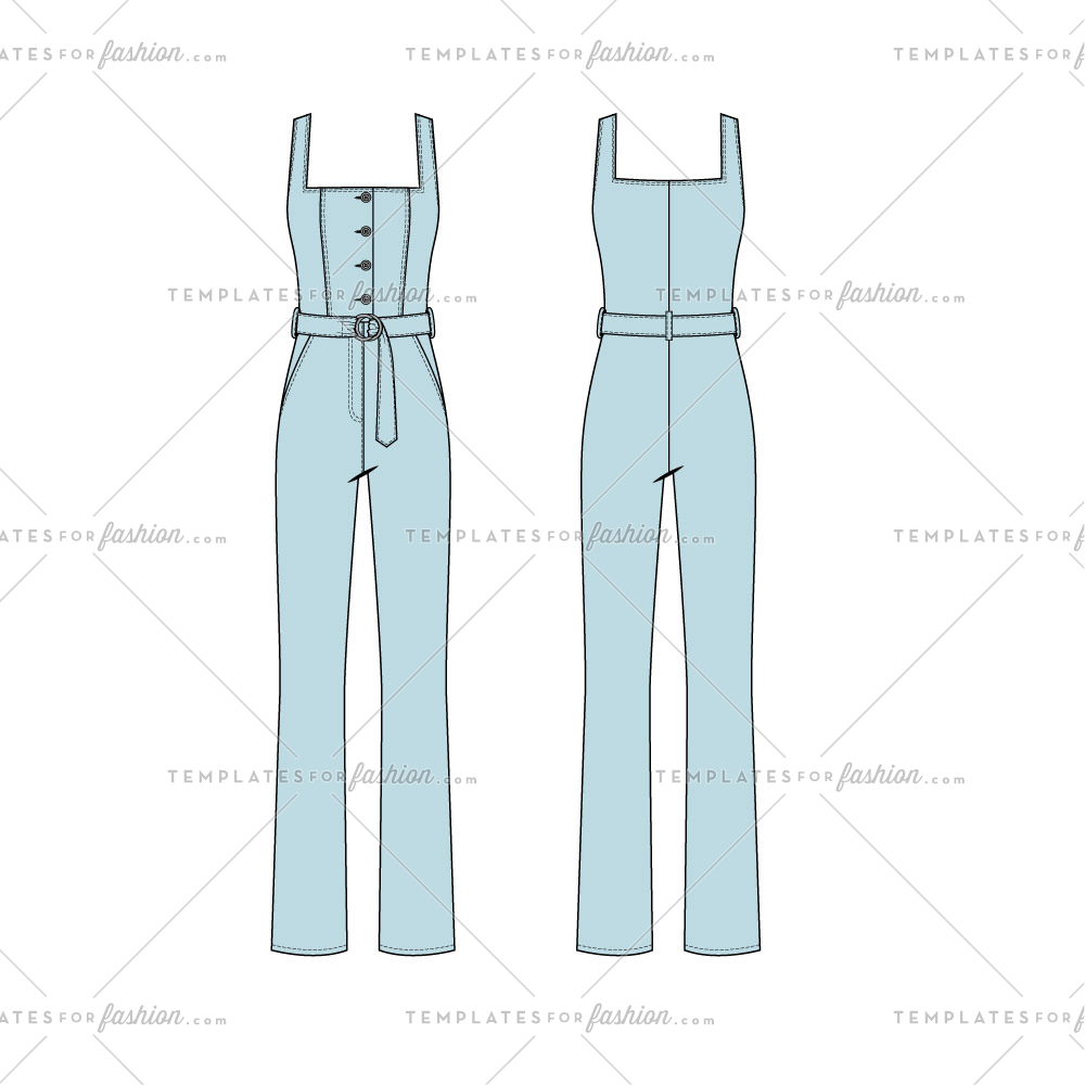 Button Down Jumpsuit – Templates for Fashion