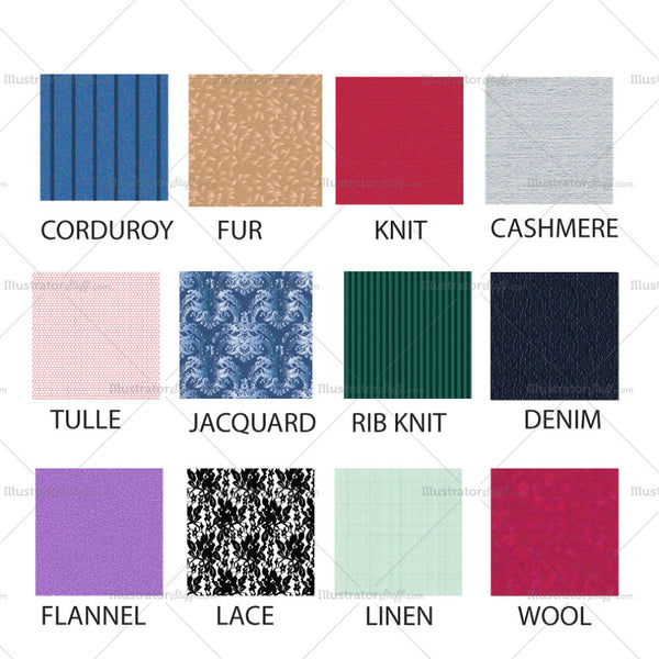 Fashion Fabric Texture Set - Templates for Fashion