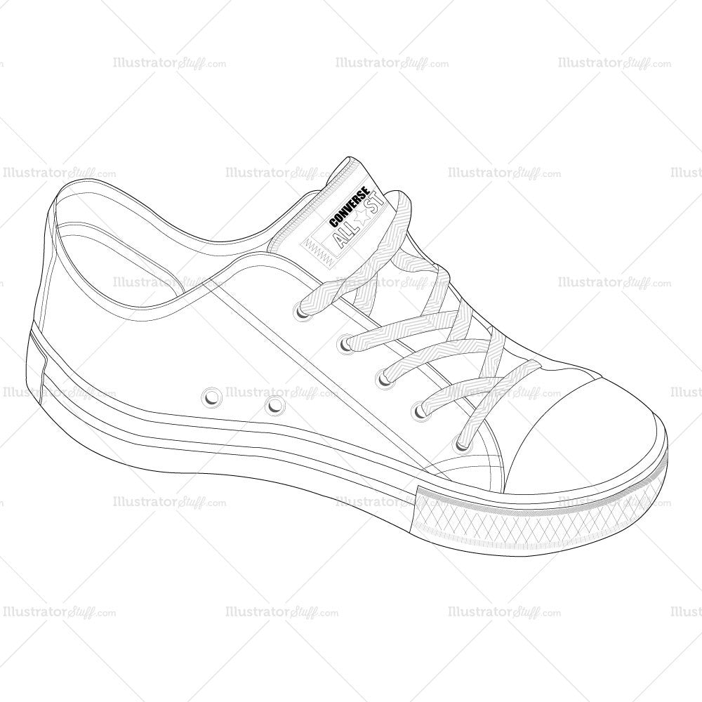 converse sneaker template