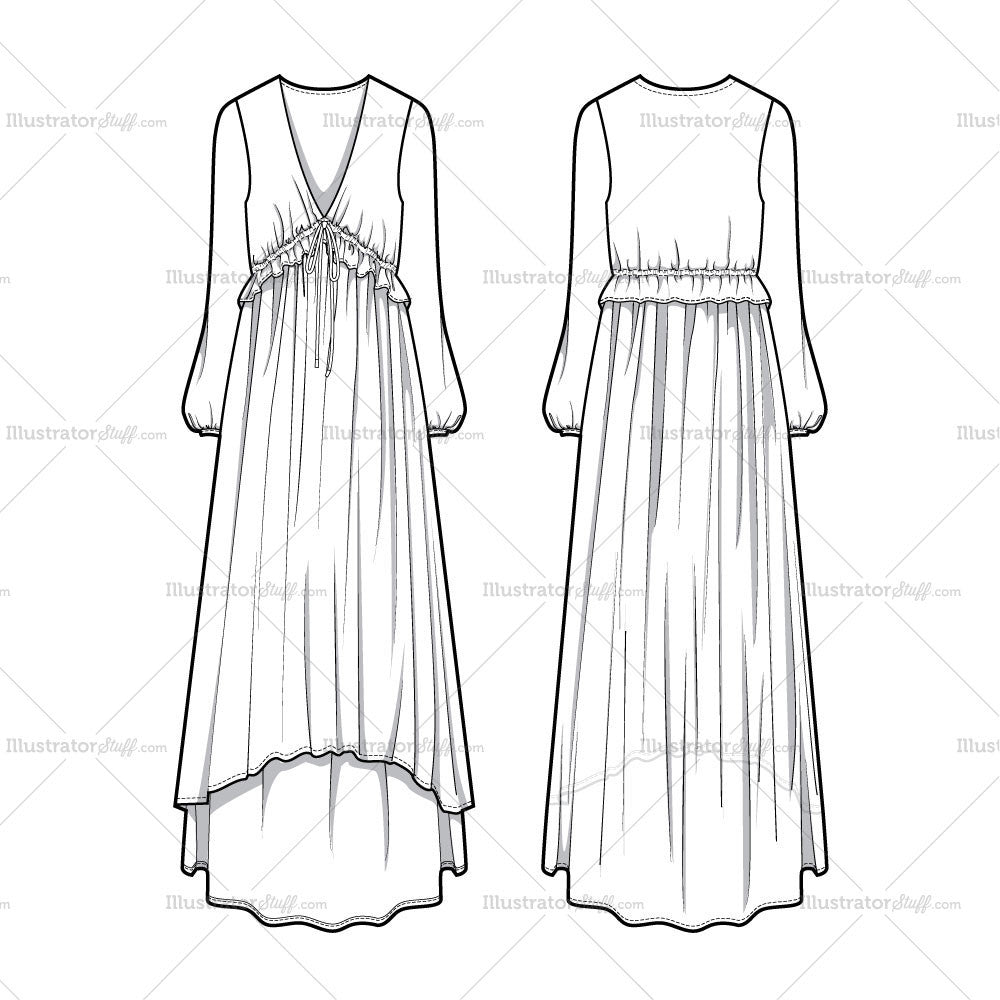 maxi dress template