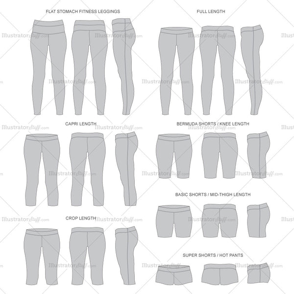 yoga pants design template