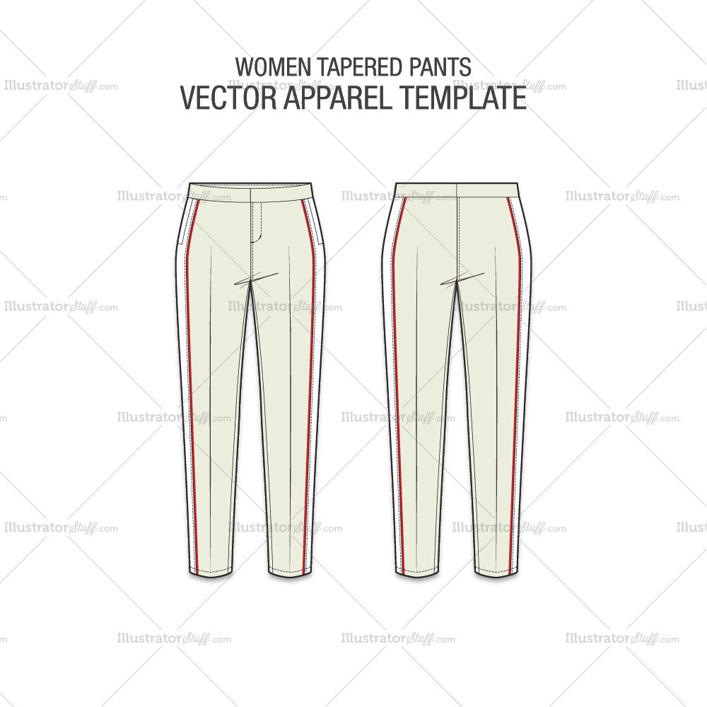 Women Tapered Pants Template – Templates for Fashion