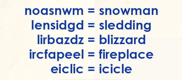 Winter Word Scramble