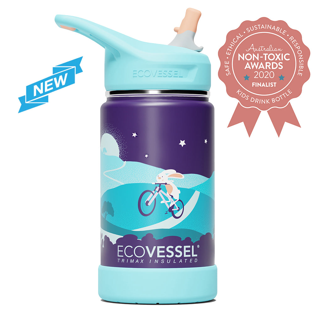 EcoVessel Kids Jungle Splash Water Bottle 12 oz