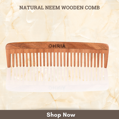 Natural Neem Wooden Comb - Ohria