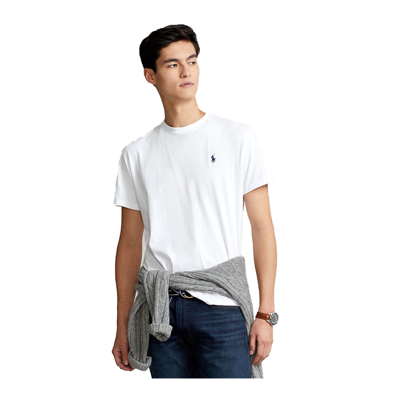 Polo Ralph Lauren Mens Classic Crew Neck T-Shirt 710707087003 White ...