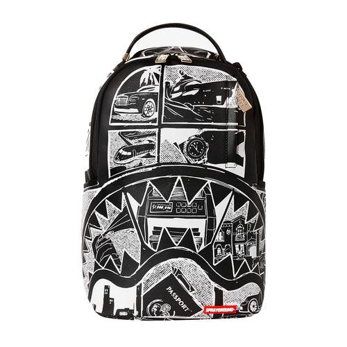 Sprayground Special Ops Checkered Shark Backpack Black Type-613