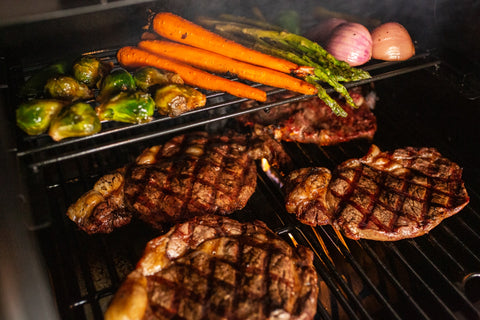 Meat and Vegetables On a Pit Boss Pellet Grill