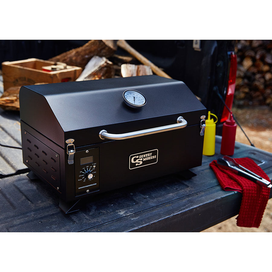 Country Smokers Portable Traveler 256-Sq in Black Pellet Grill in the Pellet  Grills department at