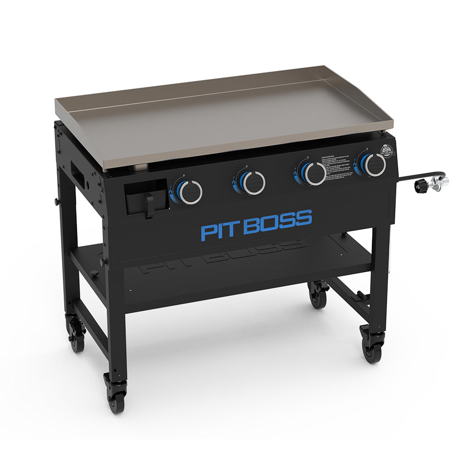 Pit Boss 4-Burner Deluxe Griddle with Side Shelves & Lid PB4BGD1