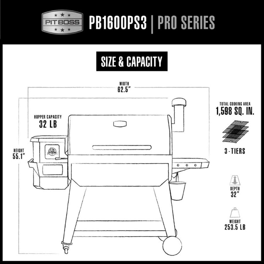 Pit Boss Pro 1600 Elite 1598-Sq in Stainless Steel Pellet Grill in the  Pellet Grills department at