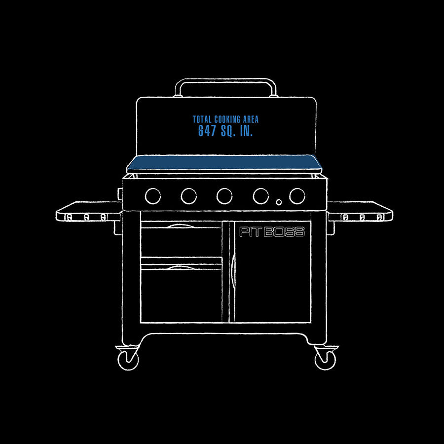 Pit Boss Ultimate Outdoor Gas 2-Burner Griddle Black 10780 - Best Buy