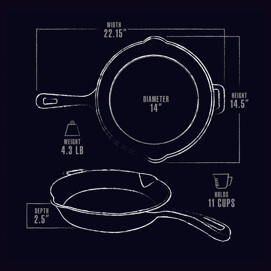 Cast Iron 14 inch Skillet BY7434