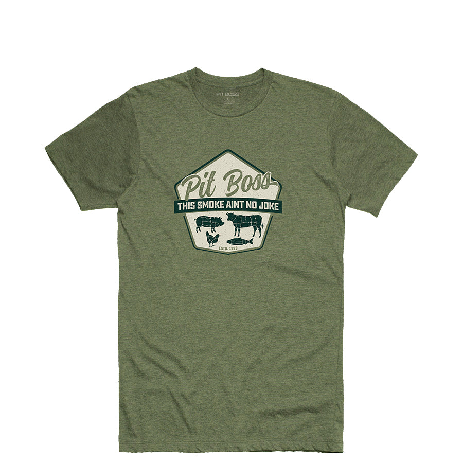 Pit Boss Men’s Military Heather Masters of Smoke T-Shirt