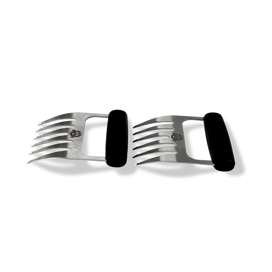 Metal Meat Claws, Stainless Steel Meat Forks With Wooden Handle