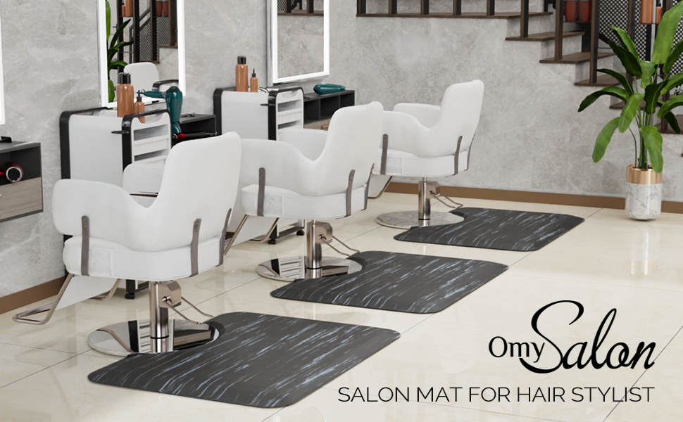 OmySalon 3' x 4' Salon Anti Fatigue Mat Barber Mat for Hair Stylist 1/