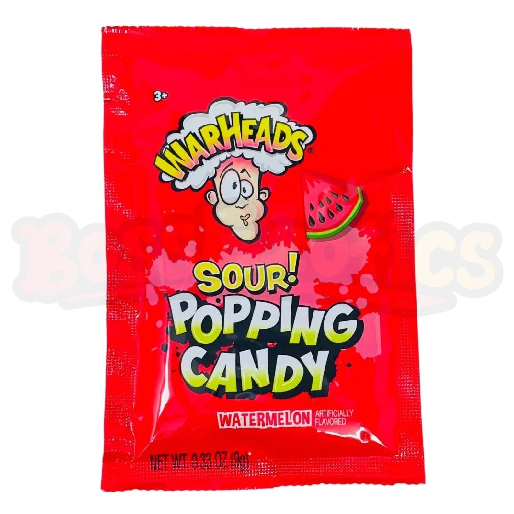 Warheads Popping Candy Sour Watermelon 9g America Boss Exotics