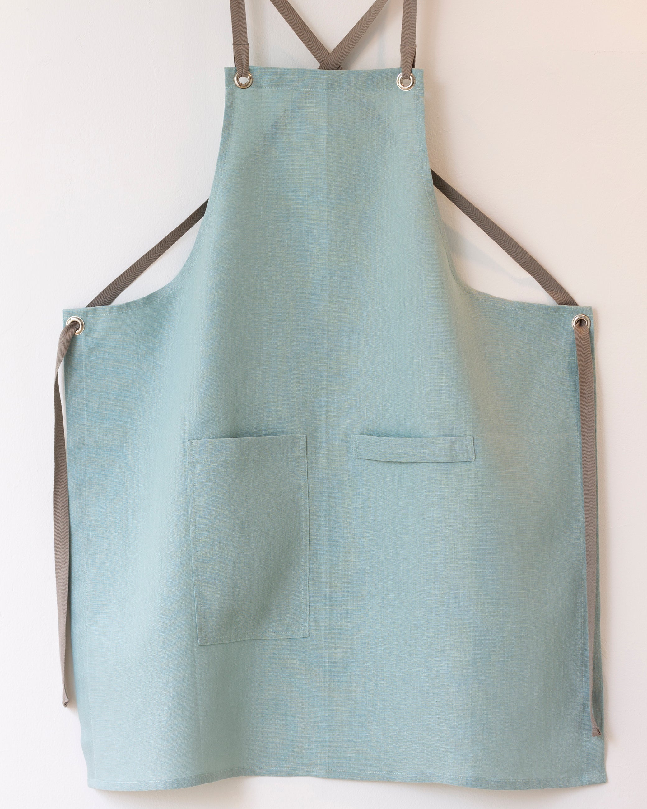 Linen Apron in Ocean - Made in San Francisco – Studiopatro