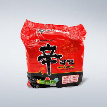 NongShim Shin Original Ramyun 4.2oz x 4, 농심 신라면 멀티 120g x 4