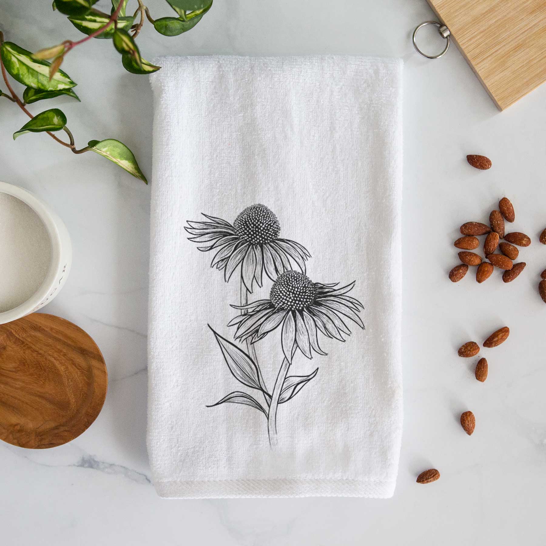 Coneflower Echinacea Hand Towel
