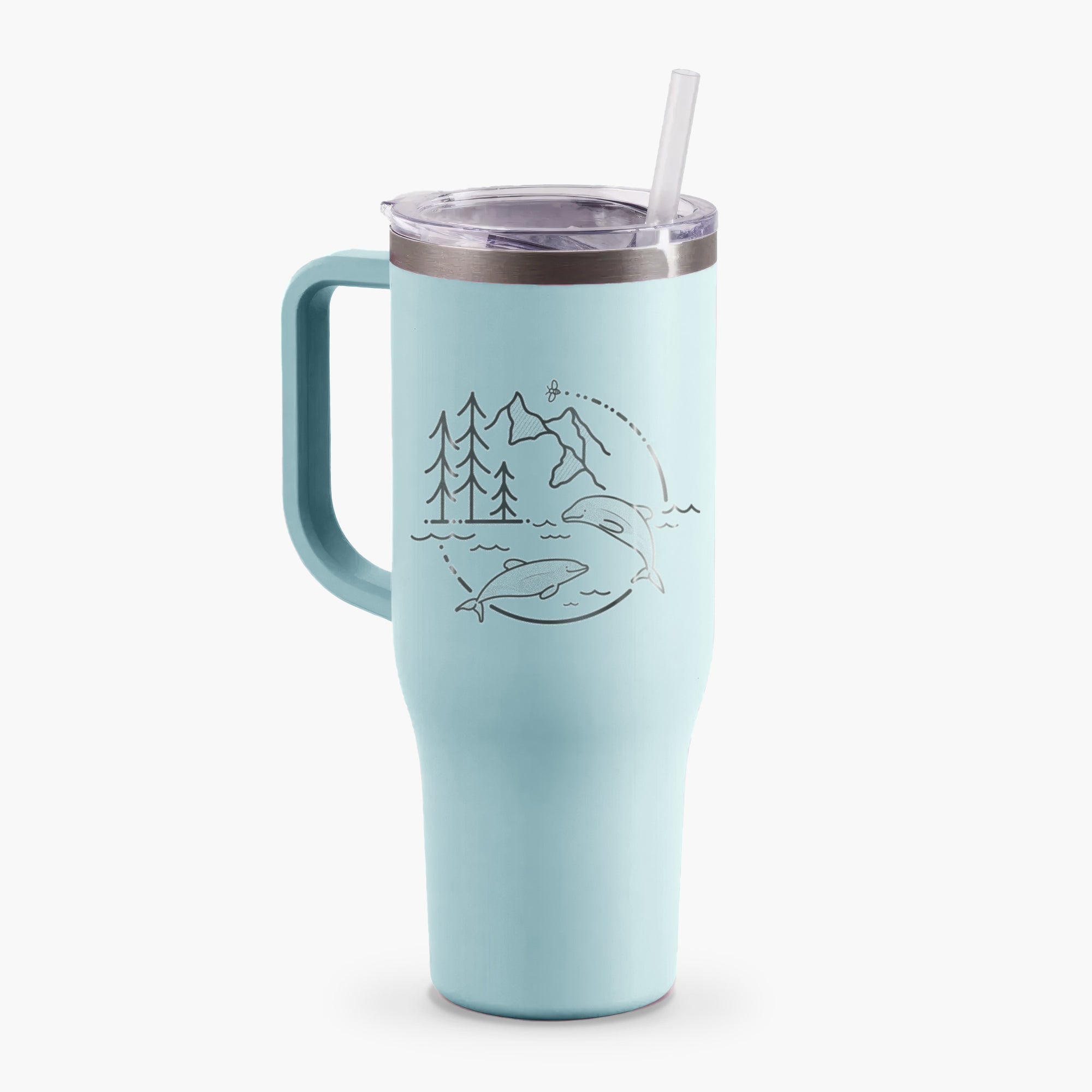 Orca Network tumbler with Straw — Orca Network
