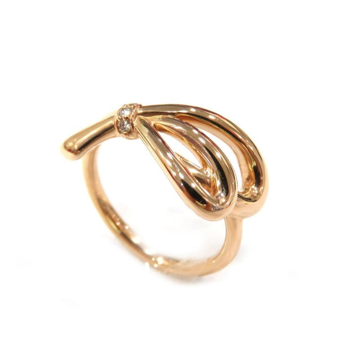 Tiffany Co ティファニー ボウダイヤリング 指輪 K18pg ピンクゴールド 8号 ランクa 5 3g ブランドバンク