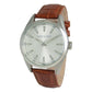 Devota & Lomba DL014ML-01BR 40mm Classic Men's Watch Steel Leather White Dial