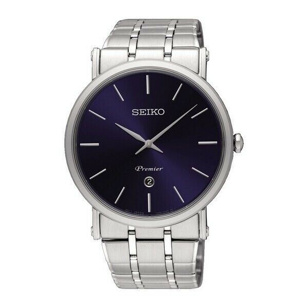 Seiko Premier SKP399P1  Men's Watch Steel Bracelet Black/Blue Di |  Watch Sales Market