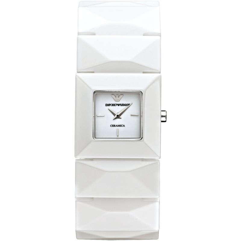 Emporio Armani AR1436 28mm Square Women's Ladies Watch Ceramic Bracele |  Watch Sales Market