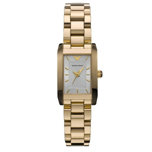 Emporio Armani AR0361 20mm Rectangle Women's Ladies Small Watch Rose G |  Watch Sales Market