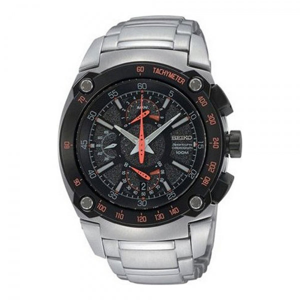 Seiko Sportura SPC039P1 42mm Men's Watch Steel Bracelet Chrono Black D |  Watch Sales Market
