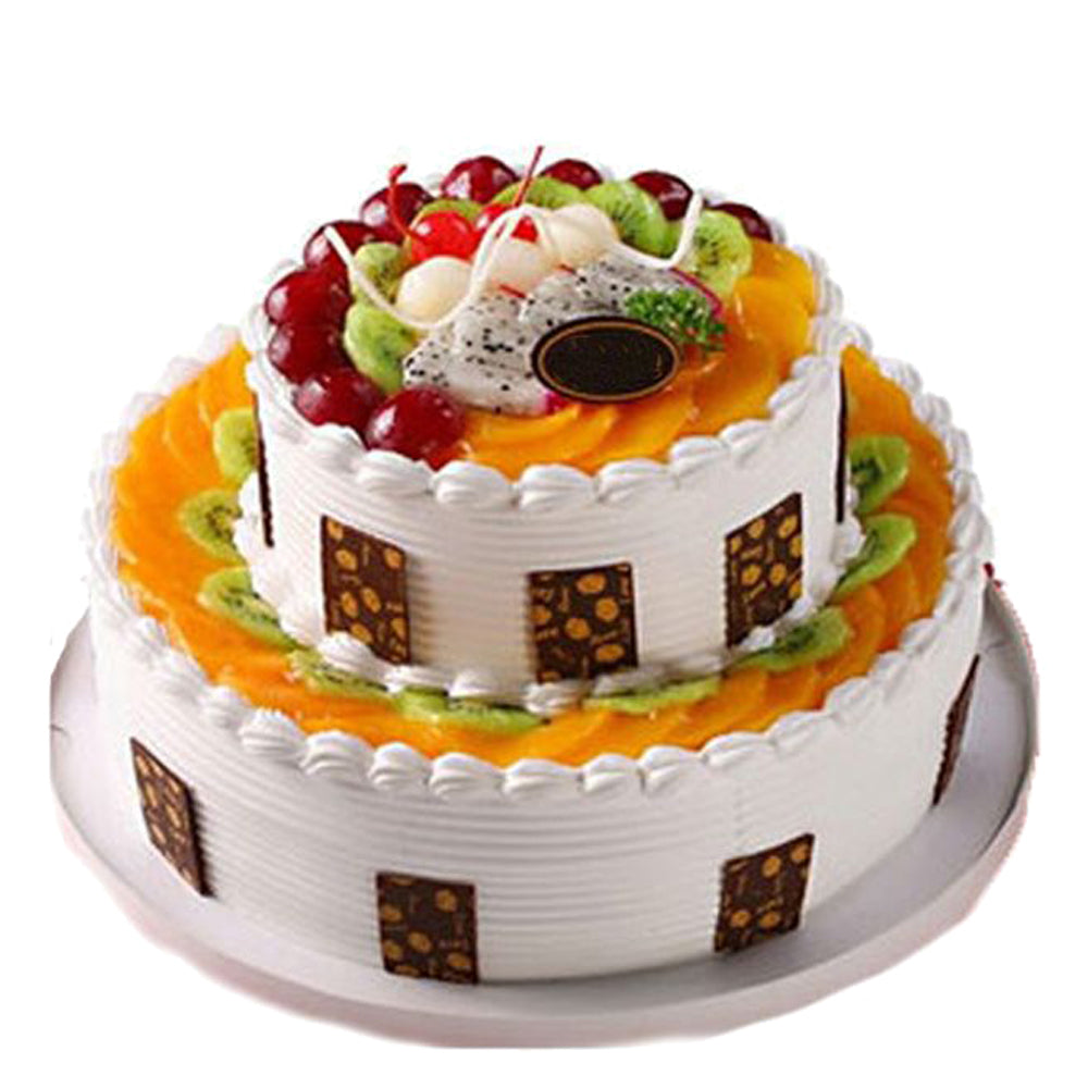 Fresh Fruit Two Tier cake 2 KG – Archies Online