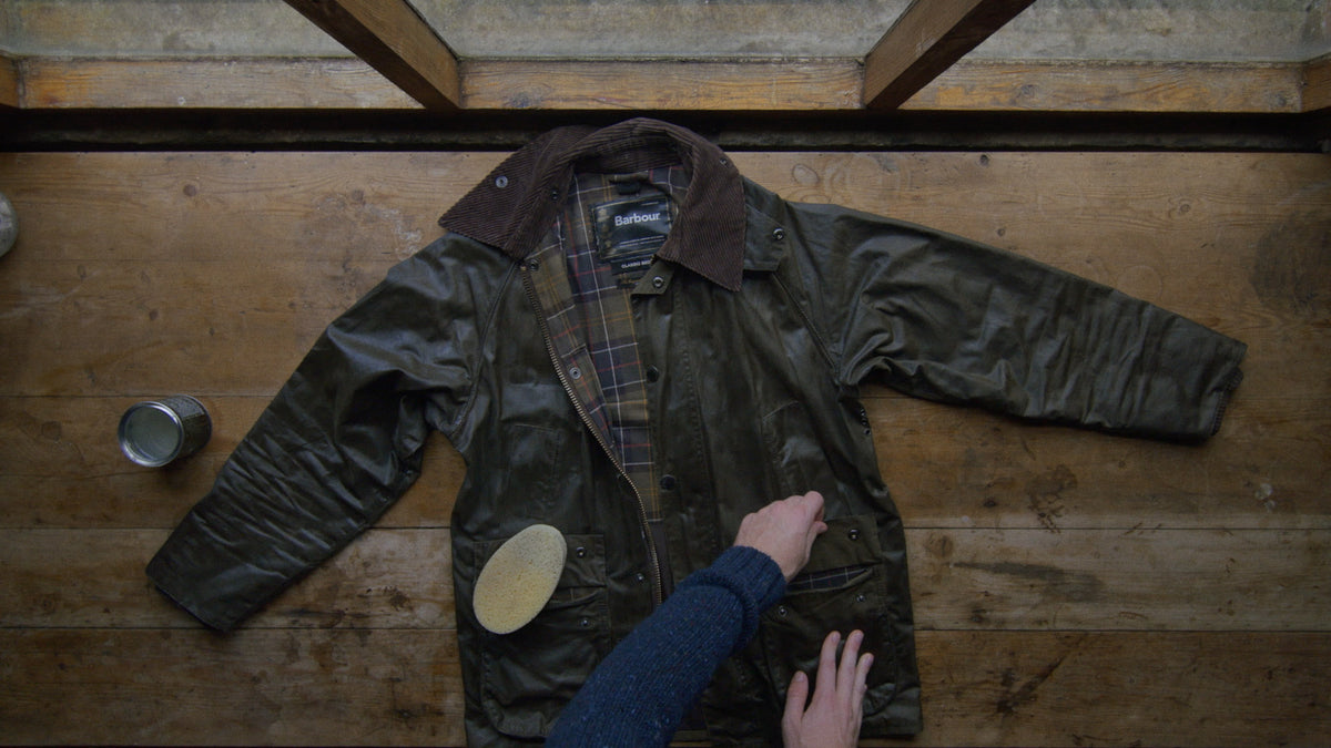 remove excess wax barbour