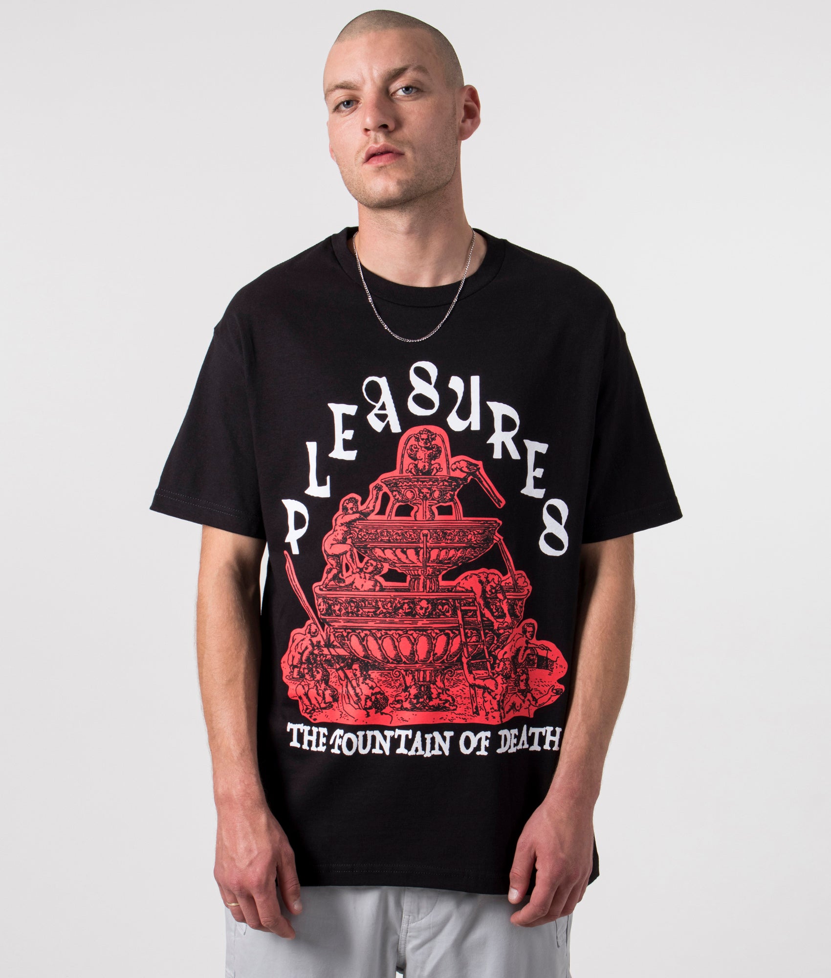 Pleasures Mens Fountain T-Shirt - Colour: Black - Size: Large