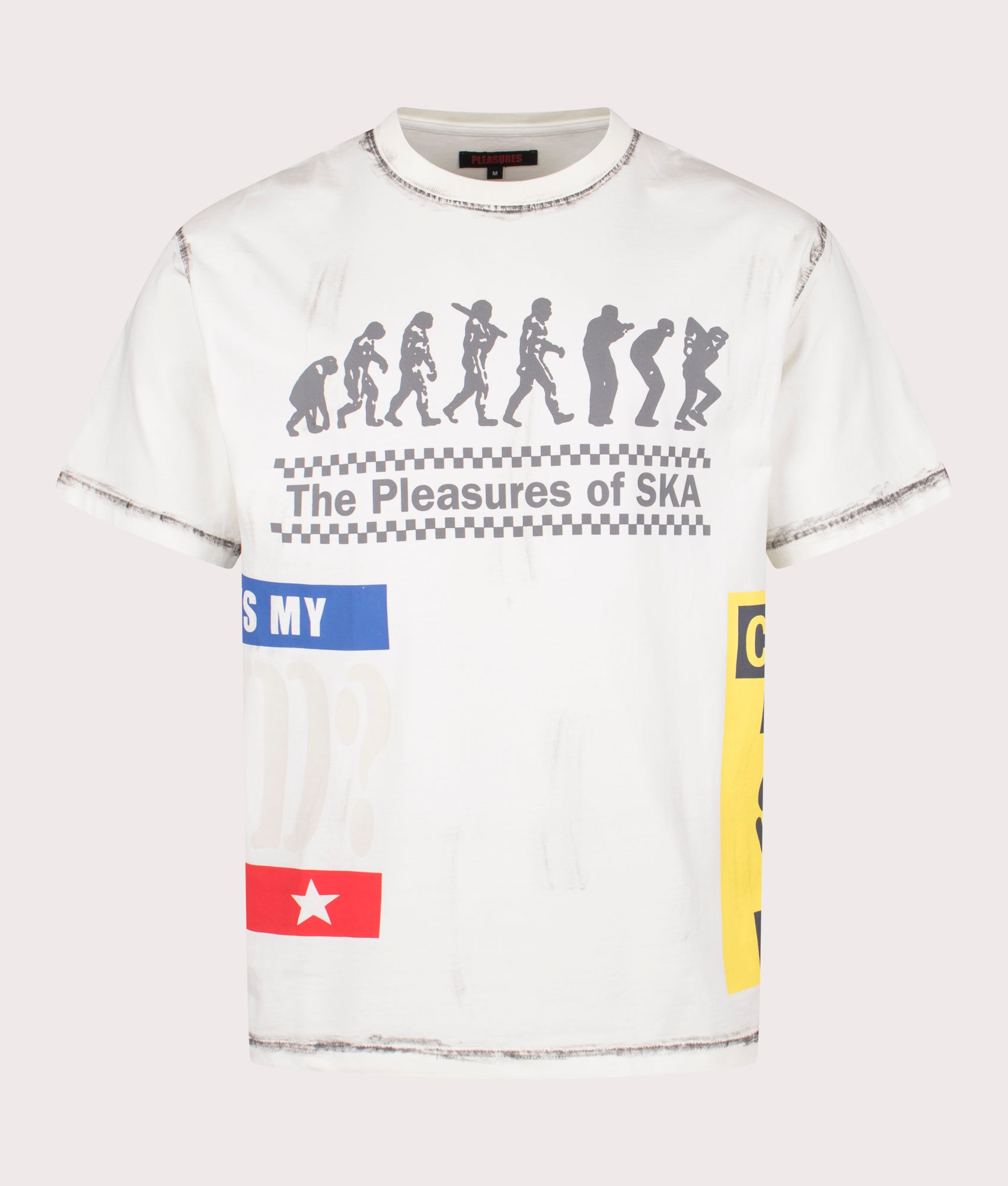 Pleasures Mens Evolution Heavyweight T-Shirt - Colour: Off White - Size: Medium