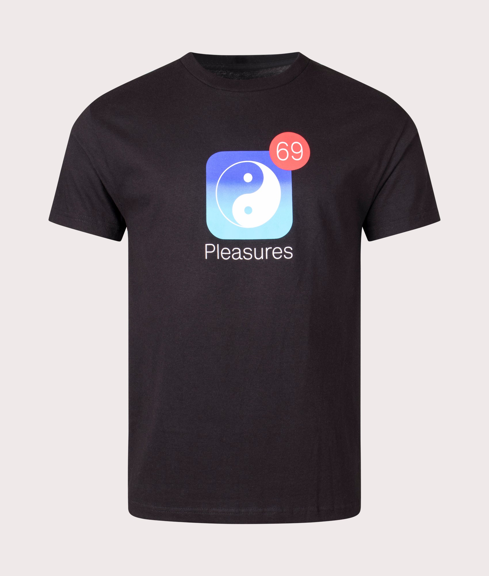 Pleasures Mens Notify T-Shirt - Colour: Black - Size: Large