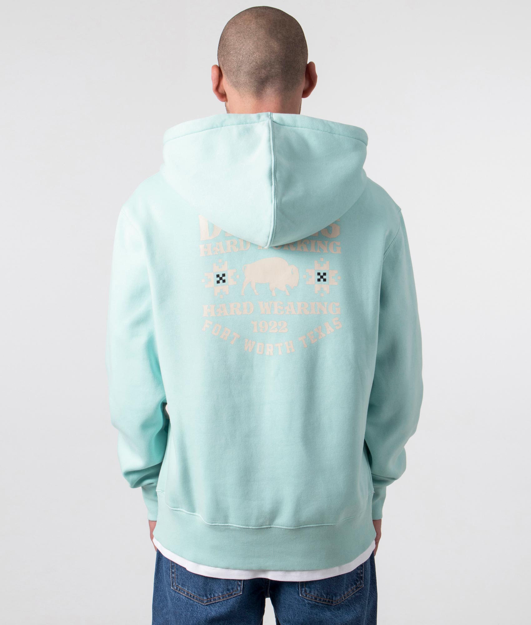 Dickies Mens Relaxed Fit Hays Hoodie - Colour: G031 Pastel Turquoise - Size: Large