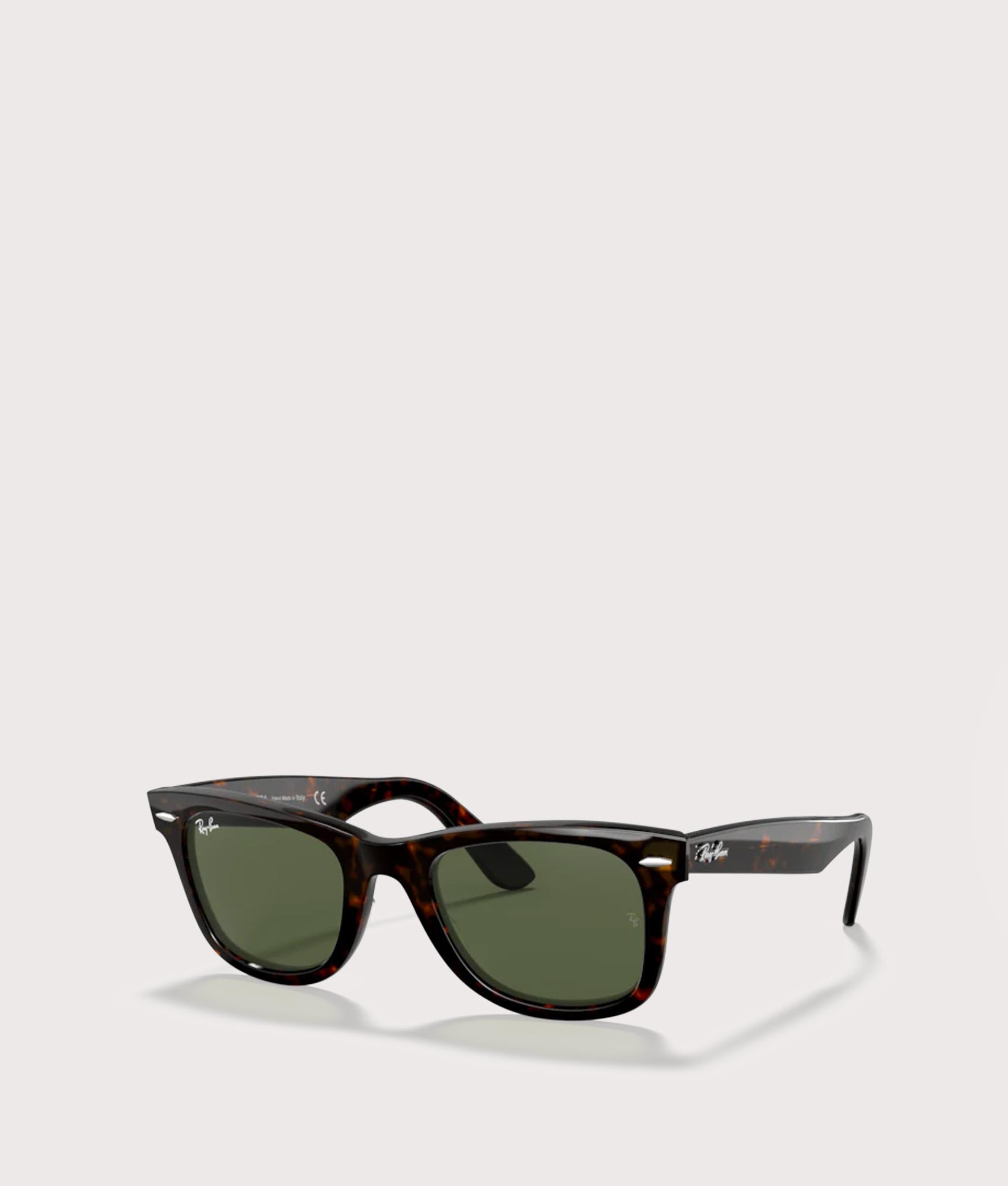 Ray-Ban Mens Original Wayfarer Classic Sunglasses - Colour: 902 Polished Tortoise-Green Lens - Size: