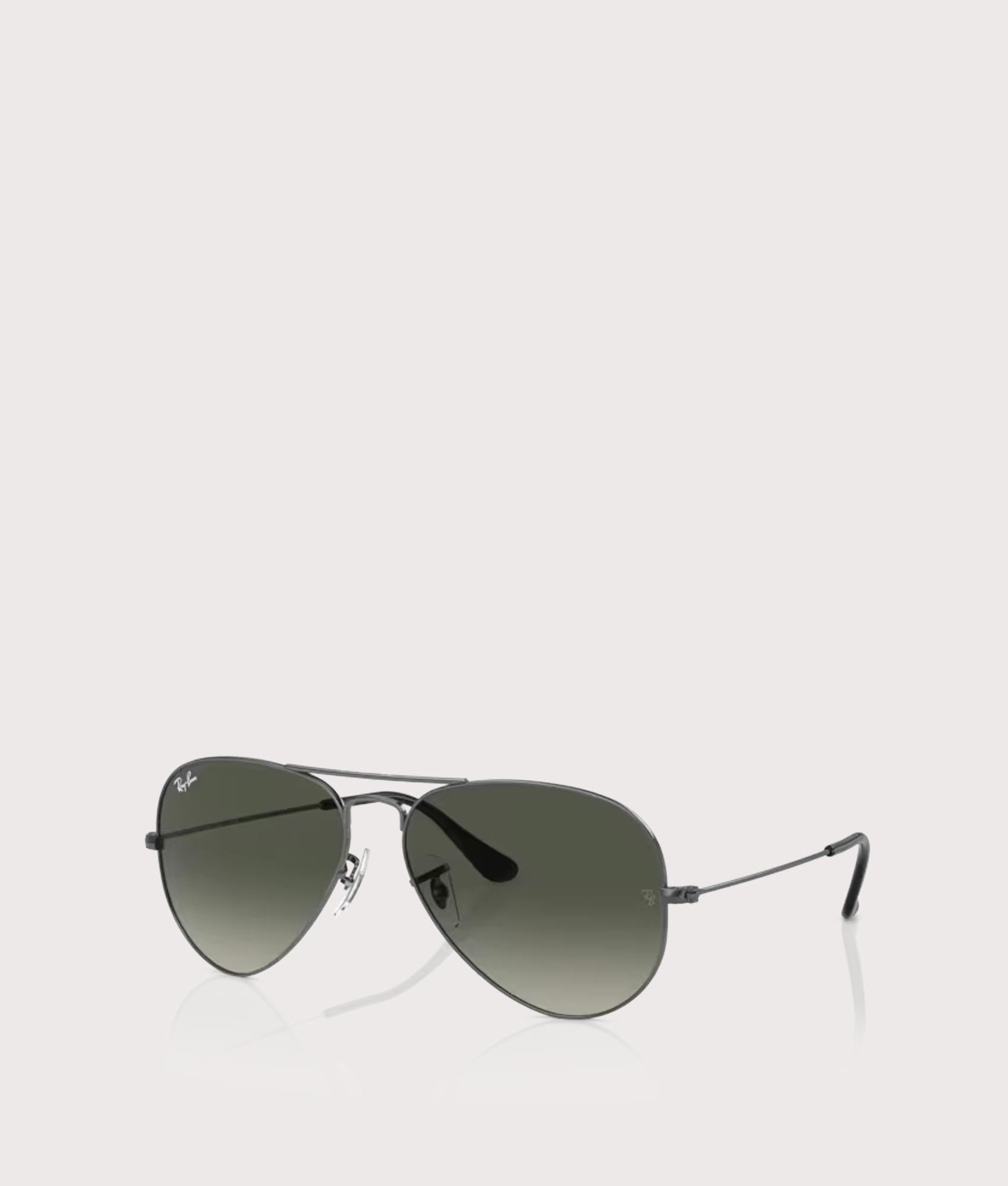 Ray-Ban Mens Aviator Large Metal Sunglasses - Colour: 004/71 Gunmetal-Grey Gradient - Size: 62