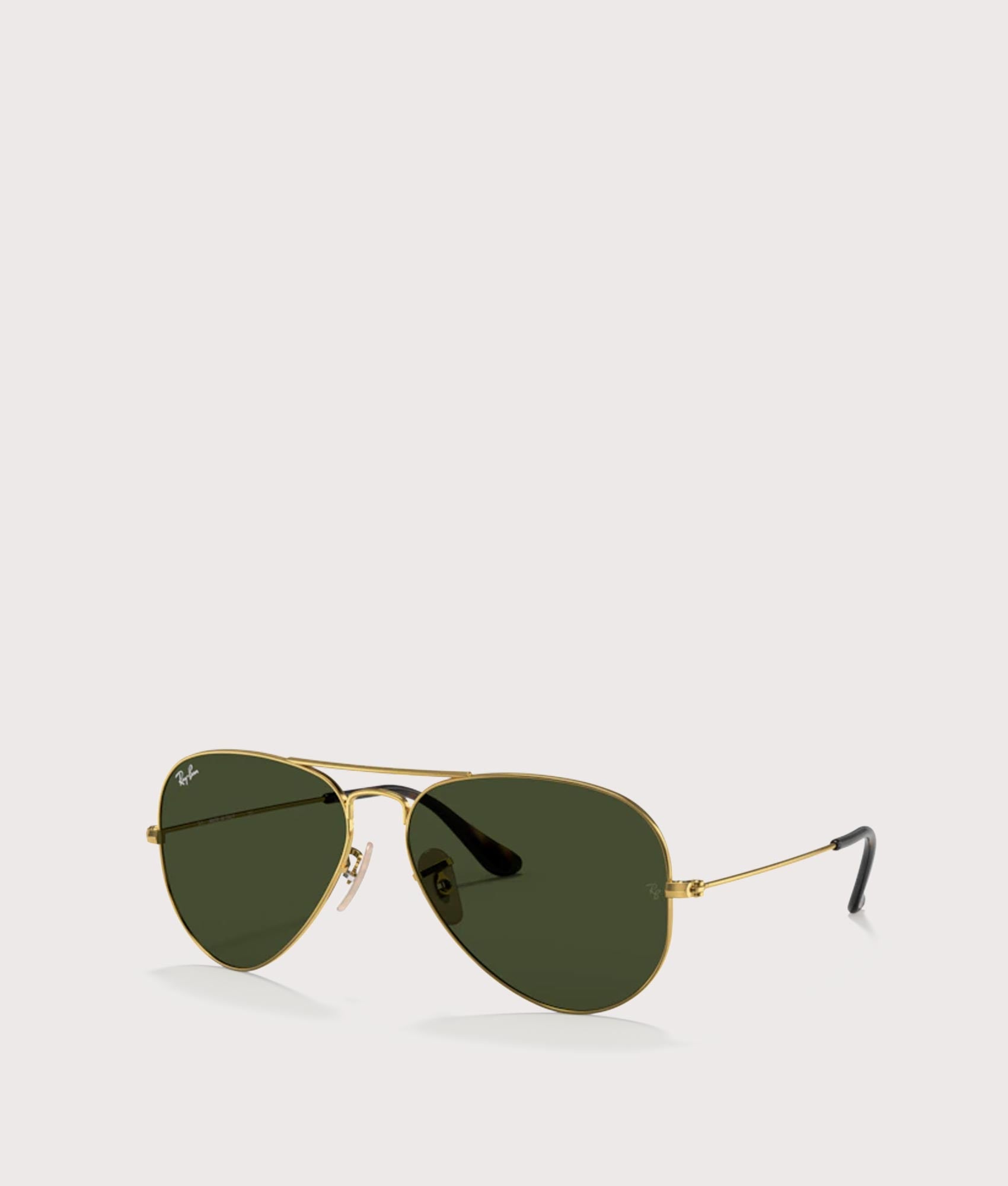 Ray-Ban Mens Aviator Large Metal Sunglasses - Colour: 181 Arista Gold-Green Lens - Size: 58