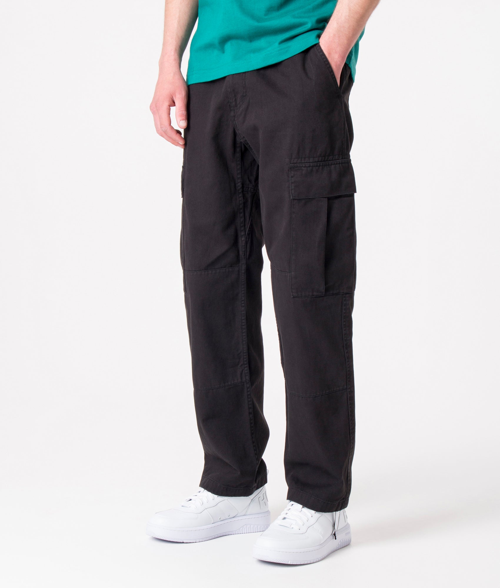 Gramicci Mens Relaxed Fit Cargo Pants - Colour: Black - Size: L/34W