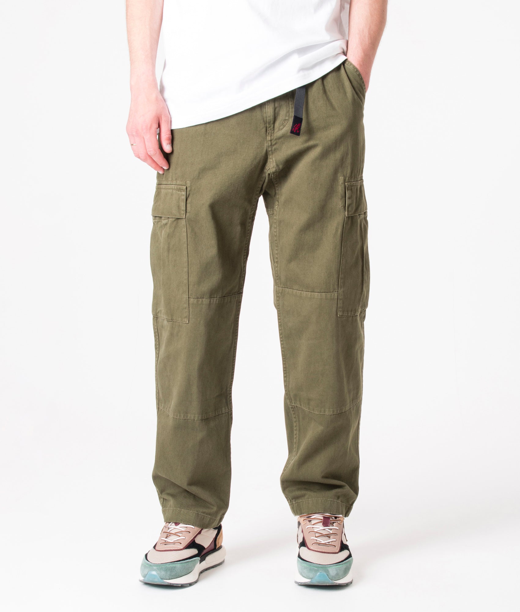 Relaxed Fit Cargo Pants Olive | Gramicci | EQVVS