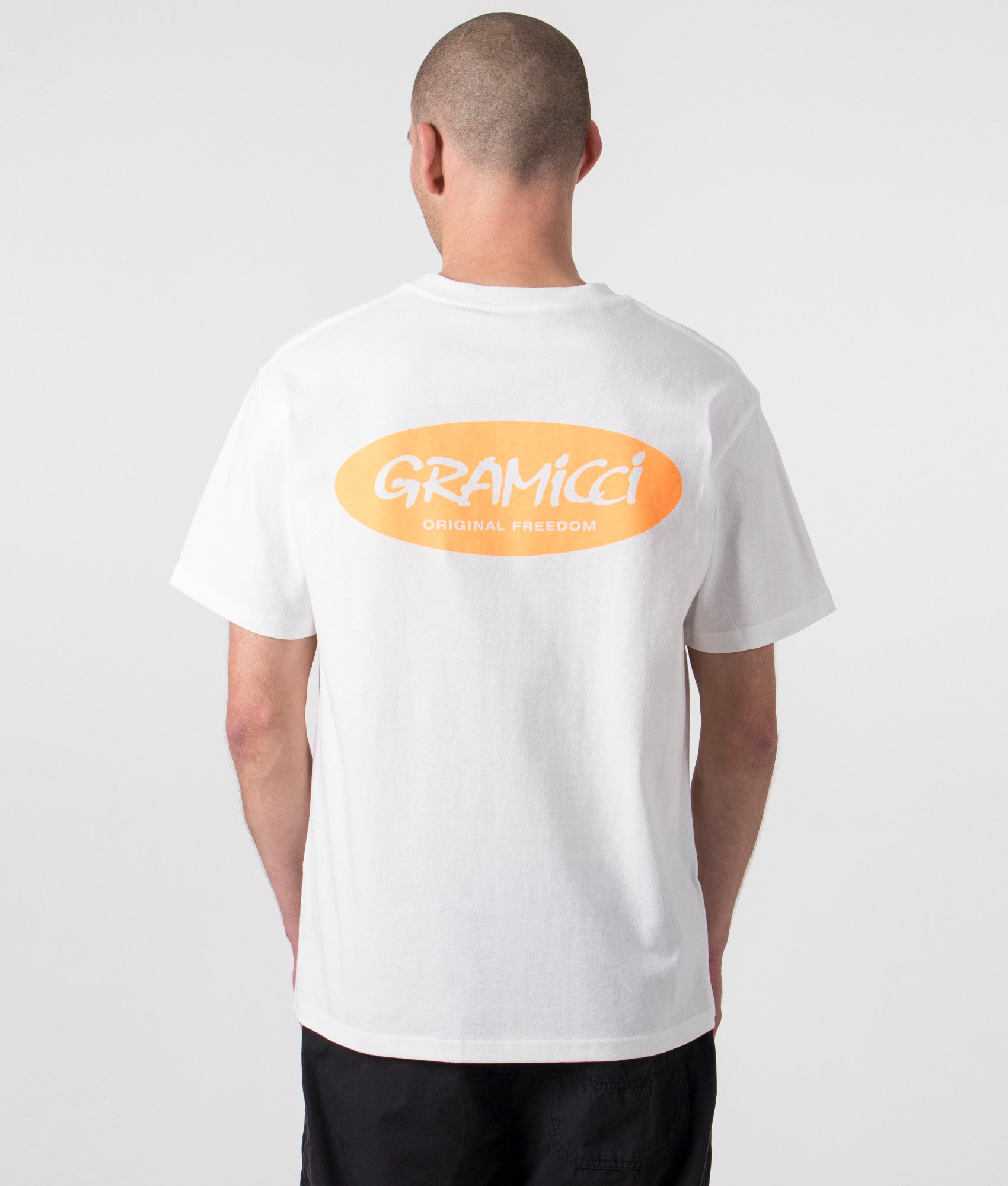 Gramicci Mens Original Freedom Oval T-Shirt - Colour: White - Size: Large