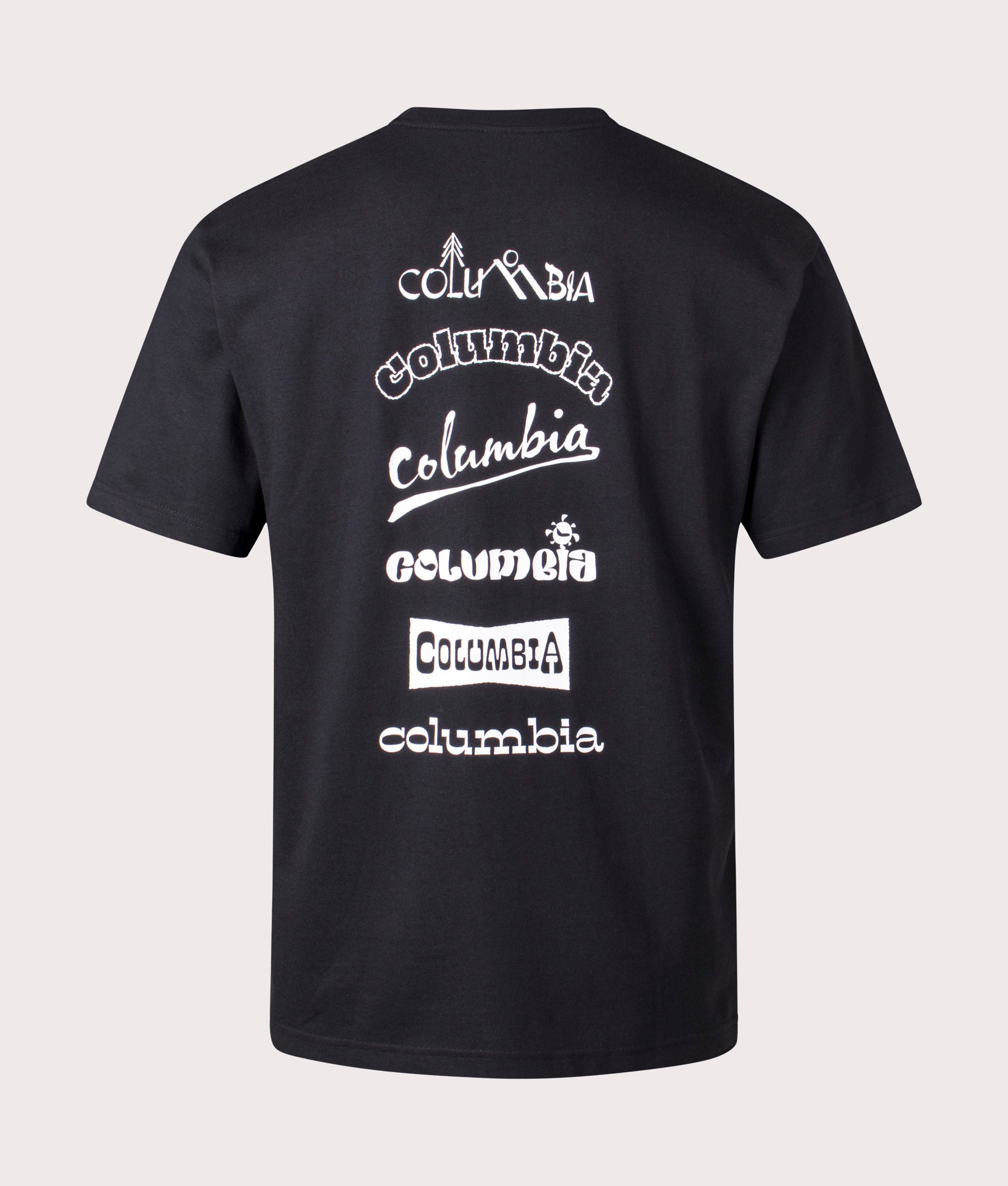 Columbia Mens Burnt Lake Graphic T-Shirt - Colour: 010 Black/Branded Jumble - Size: Large