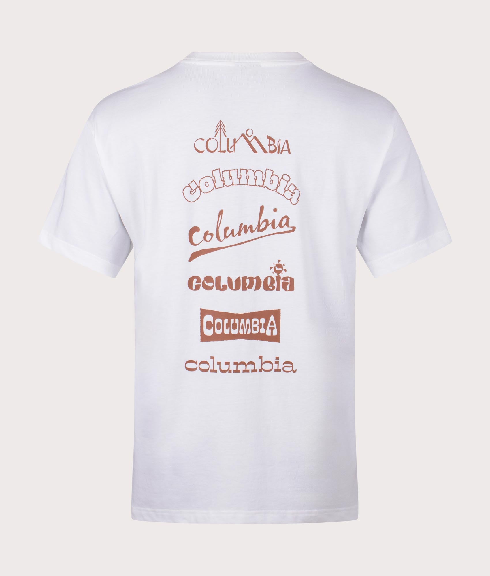 Columbia Mens Burnt Lake Graphic T-Shirt - Colour: 100White/Branded Jumble - Size: Large